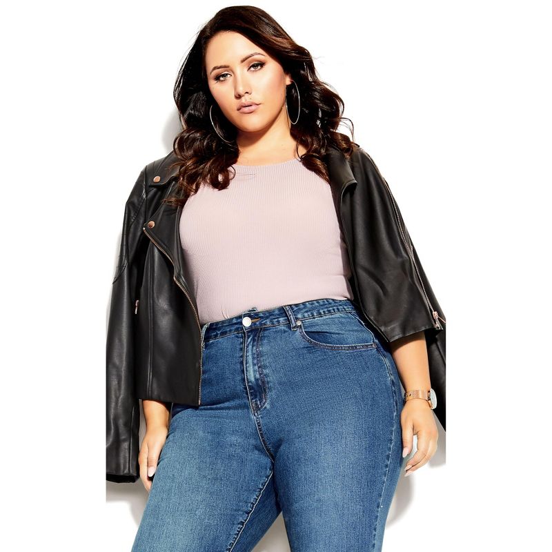 Women's Plus Size Harley Classic Flare Jean - light wash | CITY CHIC, 4 of 8