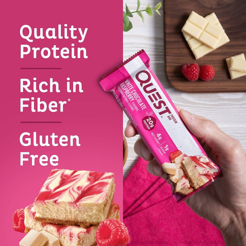 Quest Nutrition 20g Protein Bar - White Chocolate Raspberry, 5 of 14
