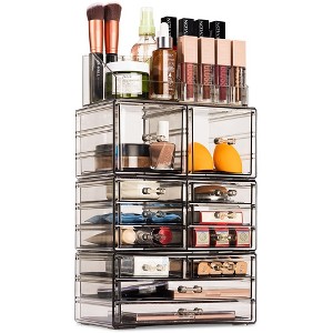 Sorbus X-Large Makeup Organizer Case - 4 Piece Set (12 Drawers) - 1 of 4