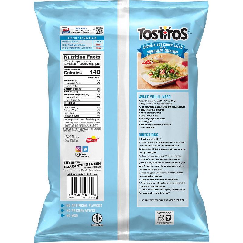 Tostitos Lightly Salted Restaurant Style Tortilla Chips - 12oz, 3 of 5
