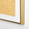 Little Dean Yellow mustard boho stripe Metal Framed Art Print - Deny Desings - 3 of 3