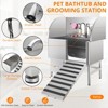 Dog Bath Tub, Dog Washing Station Stainless Steel - Leak-Proof Grooming Tub with Folding Ramp Non-Slip Grate Faucet Sprayer Drain Kit - 4 of 4