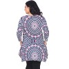 Women's Plus Size 3/4 Sleeve Printed Maji Tunic with Pockets - White Mark - 3 of 3