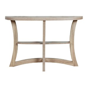 Modern Half-Moon Console Table with Curved Base, 2 Tiers & Open Shelf for Entryway or Living Room - 1 of 4