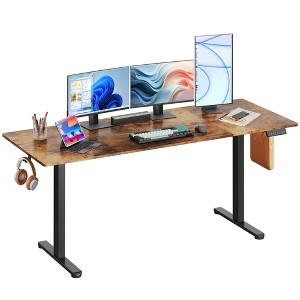 GALAXHERO 71 Inch Electric Standing Desk, Ergonomic Sit-to-Stand Desk with LED Touchscreen, 3 Memory Presets & Hook for Home Office - 1 of 4