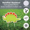 Big Dot of Happiness Roar Dinosaur - Yard Sign and Outdoor Lawn Decorations - Dino Mite T-Rex Baby Shower or Birthday Party Yard Signs - Set of 8 - 3 of 4