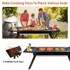 SEVOBAL Grill Cookware Portable Foldable BBQ Griddle, Compact Hibachi-Style with Charcoal Drawer for Camping, Outdoor Cooking, Black, 34.25"*8.85"*12" - 3 of 4