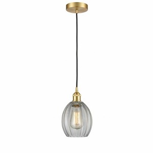 Eaton - 1 Light Cord Hung Mini Pendant In Industrial Style-10.75 Inches Tall and 5.5 Inches Wide - 1 of 1