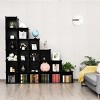 Costway DIY 30 Cube Portable Closet Storage Organizer Clothes Wardrobe Cabinet W/Doors - 4 of 4