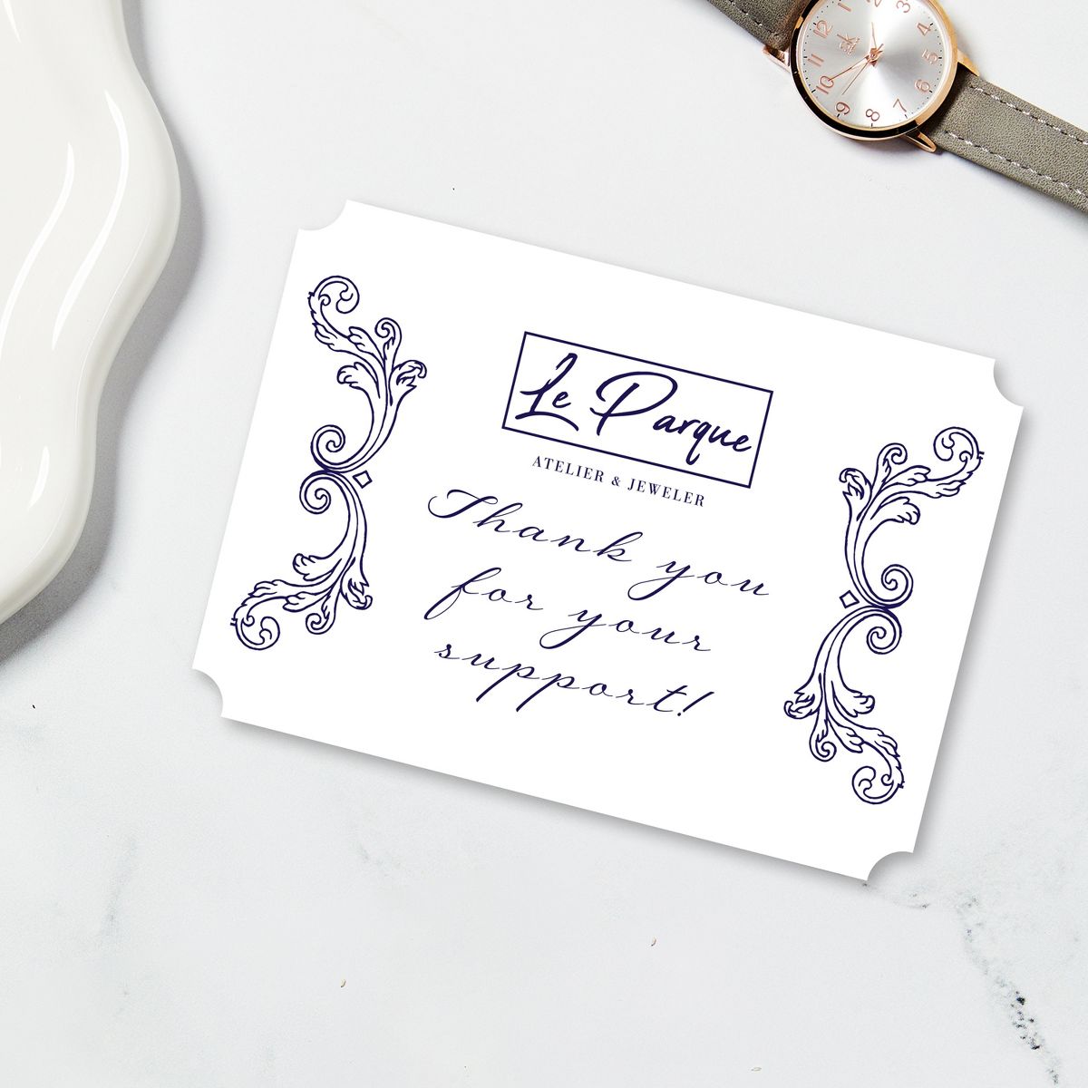 Avery Matte White Invitation Cards, 5" x 7" Rectangle Scalloped Edge - thumbnail 4