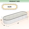 Garvee 6x3x1 FT Galvanized Raised Bed for Outdoor, Oval Garden Bed with Open Base, Tool-Free Assembly Planter Raised Boxes for Vegetables & Flowers - 2 of 4