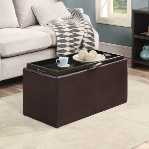 Designs4Comfort Sheridan Storage Bench with 2 Side Ottoman - Breighton Home - 1 of 4