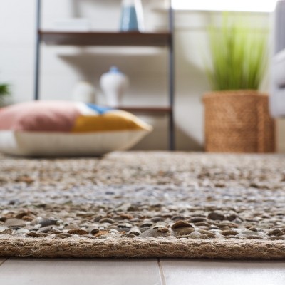 Ivory Cotton and Cowhide Handmade Flat Woven Rug - 3x5 Feet