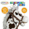 Playful Minds: Stick Pony - Pinto - White & Brown Spots, 34" Wood Stick Ride-On - 2 of 4