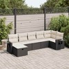 vidaXL Garden Sofa Set Black - 2 of 4
