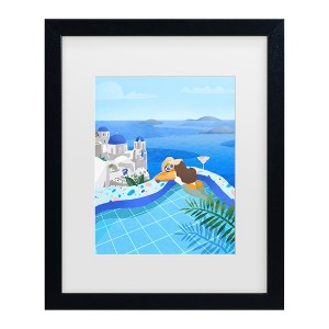 Trademark Fine Art - Petra Lizde  Summer in Greece Matted Framed Art - 1 of 4