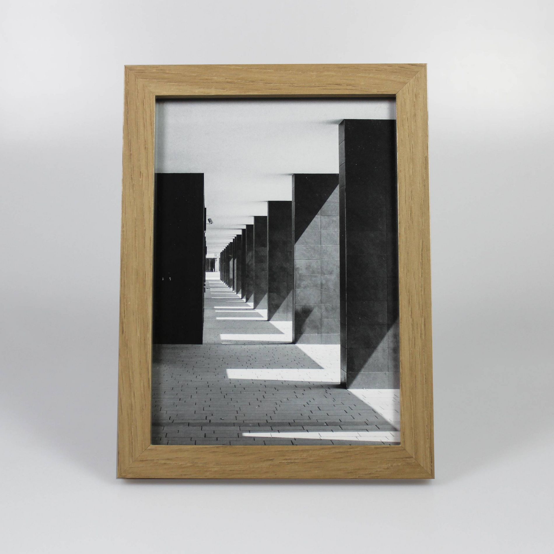 5" x 7" Thin Grain Frame Wood - Threshold™: Modern Style, MDF, Easel Back