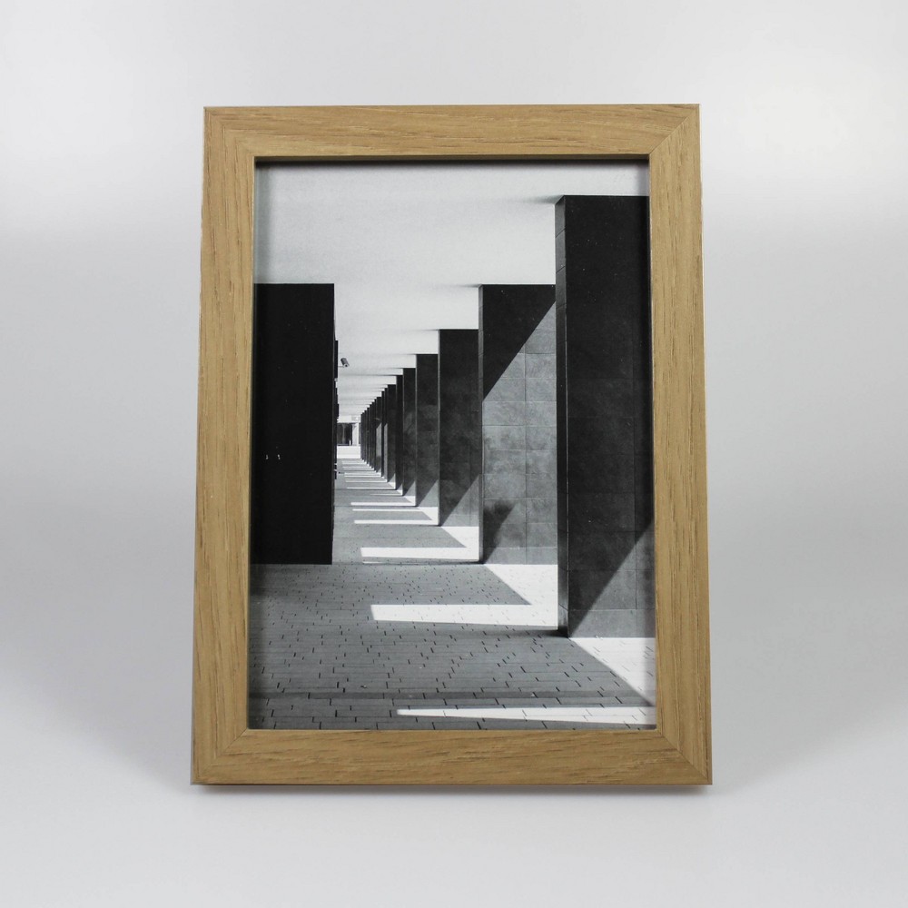 Photos - Photo Frame / Album 5" x 7" Thin Grain Frame Wood - Threshold™
