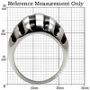 Slickblue Women’s Stainless Steel Black Striped Ring – No Plating, Polished Finish, Stylish & Modern Design, Size 5-10 - 3 of 4
