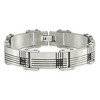 Black Bow Jewelry Men's 13mm Stainless Steel and Black Diamond Bracelet - 8.5 Inch - 3 of 4