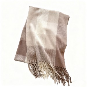 Anna-Kaci Soft Plaid Oversized Scarf with Cozy Woven Texture and Fringe Hem 78.5×26 Inches - 1 of 3