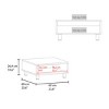 FURNIinspire Coffee Tables Modern Square Coffee Table, Side Table, Living Sofa Table With Open Storage For Home, Office, White, 23.6"*23.6"*10.6" - 3 of 4