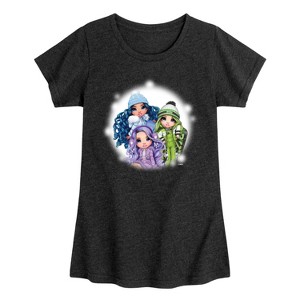 Girls' - Rainbow High - Winter Group Fitted Short Sleeve Graphic T-Shirt - 1 of 4