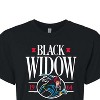 Women's - Marvel - Black Widow Collegiate Cropped Graphic T-Shirt - 2 of 4