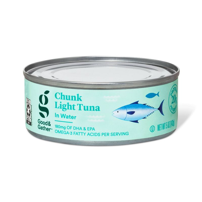 Chunk Light Tuna in Water - 5oz - Good &#38; Gather&#8482;, 1 of 4