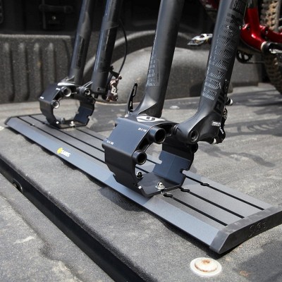 Gray Aluminum Fork Mount Triple Track Bike Rack, 37-inch