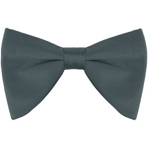 INSPIRE CHIC Men's Solid Color Satin Large Bow Tie 1 Pcs - 1 of 4