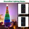 Yescom 6Ft Christmas Tree Prelit Artificial with Star Topper Top for Indoor/Outdoor Holiday Party Home Decoration Green - 4 of 4