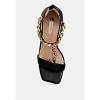 Real Gem T Strap Chain Detail Sandals - 3 of 4