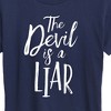 Women's - Instant Message - Devil Is A Liar Short Sleeve Graphic T-Shirt - 2 of 4