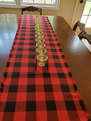 Fabstyles Buffalo Check 100% Cotton Table Runner, 13 inch x 72 inch