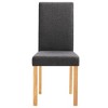 vidaXL Dining Chairs, 4 Pcs, Dark Gray Fabric - 4 of 4