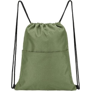 Hachikiko Drawstring Backpack Water Resistant String Bag Sports Sackpack Gym Sack with Side Pocket for Men Women - 1 of 4