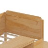 TiramisuBest Wooden Twin Daybed with Storage, Desk & Stool, Natural - 4 of 4