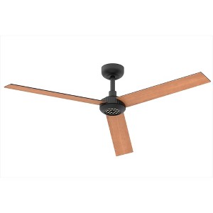 TALOYA 52 in. Indoor Black Ceiling Fan with Light and Remote, Reversible Quiet DC Motor, 3 Color Light Kit, Dimmable - 1 of 2