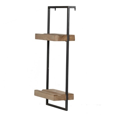 Wall Shelf With Simple Industrial Style, Floating Shelves For Hanging Cloths-Cuddlewood