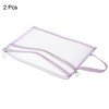 Unique Bargains Nylon Document Office Supply Zip Pouch with Handle 2 Pcs - 3 of 4