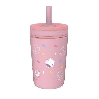 LunaLulinlk 12oz Toddler Cups For Travel or At Home, Vacuum Insulated Stainless Steel Sippy Cup With Leak-Proof Design is Perfect For Kids (Cakey Cat)