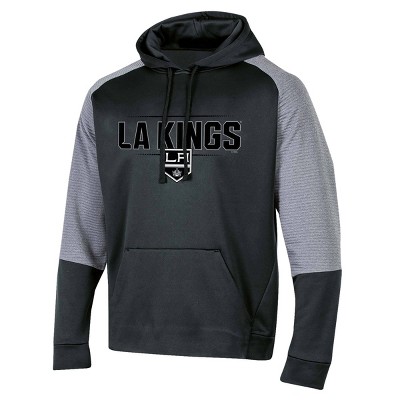 NHL Los Angeles Kings Men's Edge Poly Textured Hoodie - Gray S