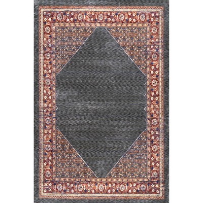 Nuloom Vintage Purnell Floral Indoor Area Rug, 4' x 6', Rust