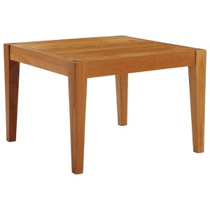 Modway Northlake Outdoor Patio Premium Grade A Teak Wood Side Table - Natural - 1 of 4