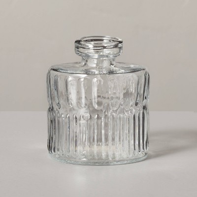 Small Ribbed Clear Glass Bud Vase - Hearth & Hand™ with Magnolia