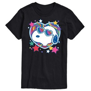 Men's - Peanuts - Snoopy Groovy Heart Short Sleeve Graphic T-Shirt - 1 of 4