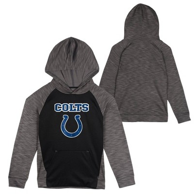 Nfl New York Giants Boys' Black/gray Long Sleeve Hooded Sweatshirt : Target