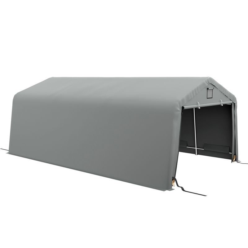 Outsunny 12' x 20' Portable Garage, Heavy Duty Car Port Canopy with Ventilation Windows and Large Door, 1 of 7
