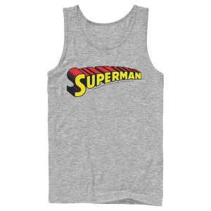Men's Superman Classic Text Logo Tank Top - 1 of 4